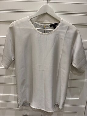 J. Crew White Short-Sleeve Layered-Front Tee